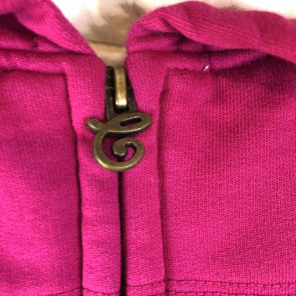 Chaps Ralph Lauren Raspberry Pink Hooded Zip Front - Picture 4 of 6
